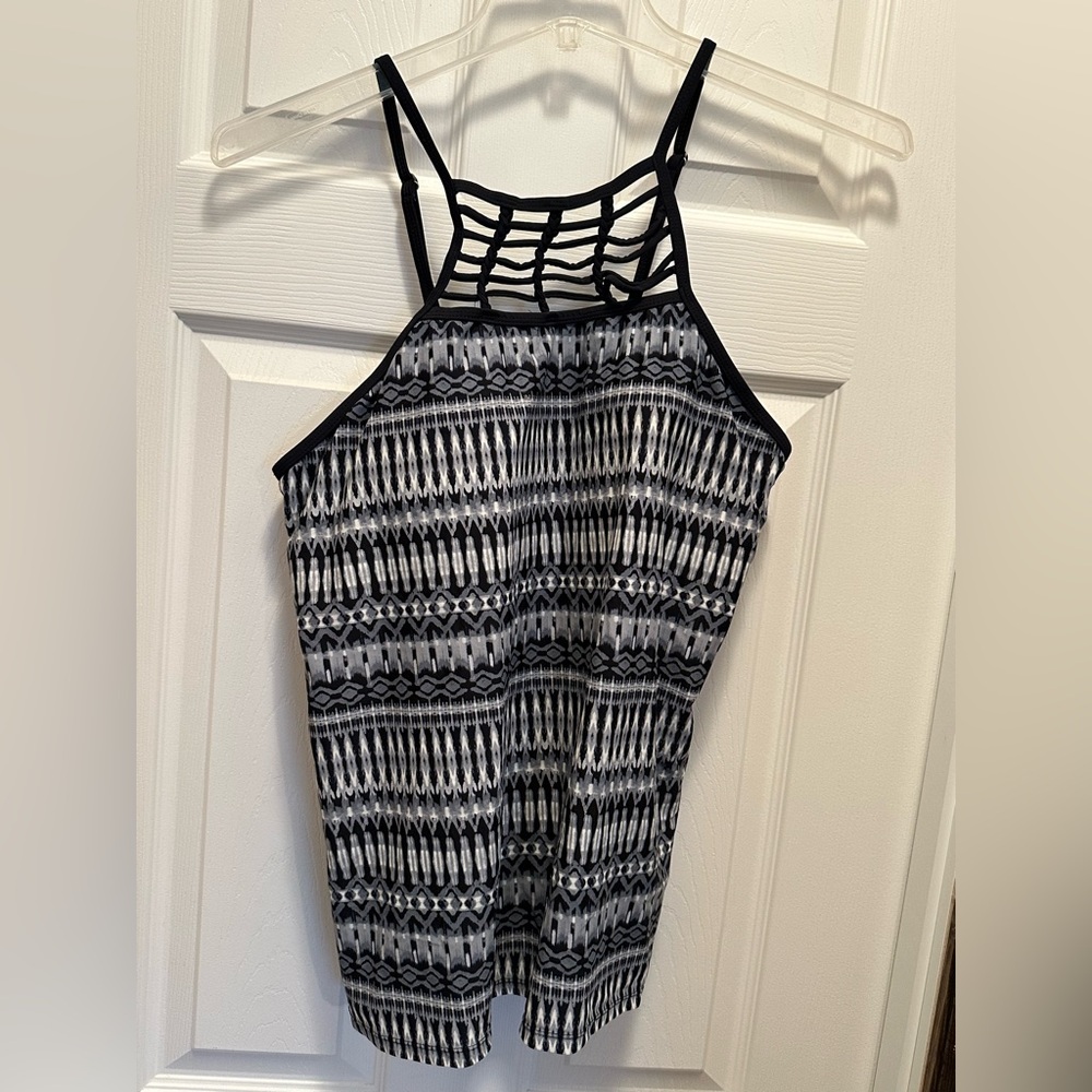 Free Country women’s XXL 18 black Strappy swim top tank tankini swimming